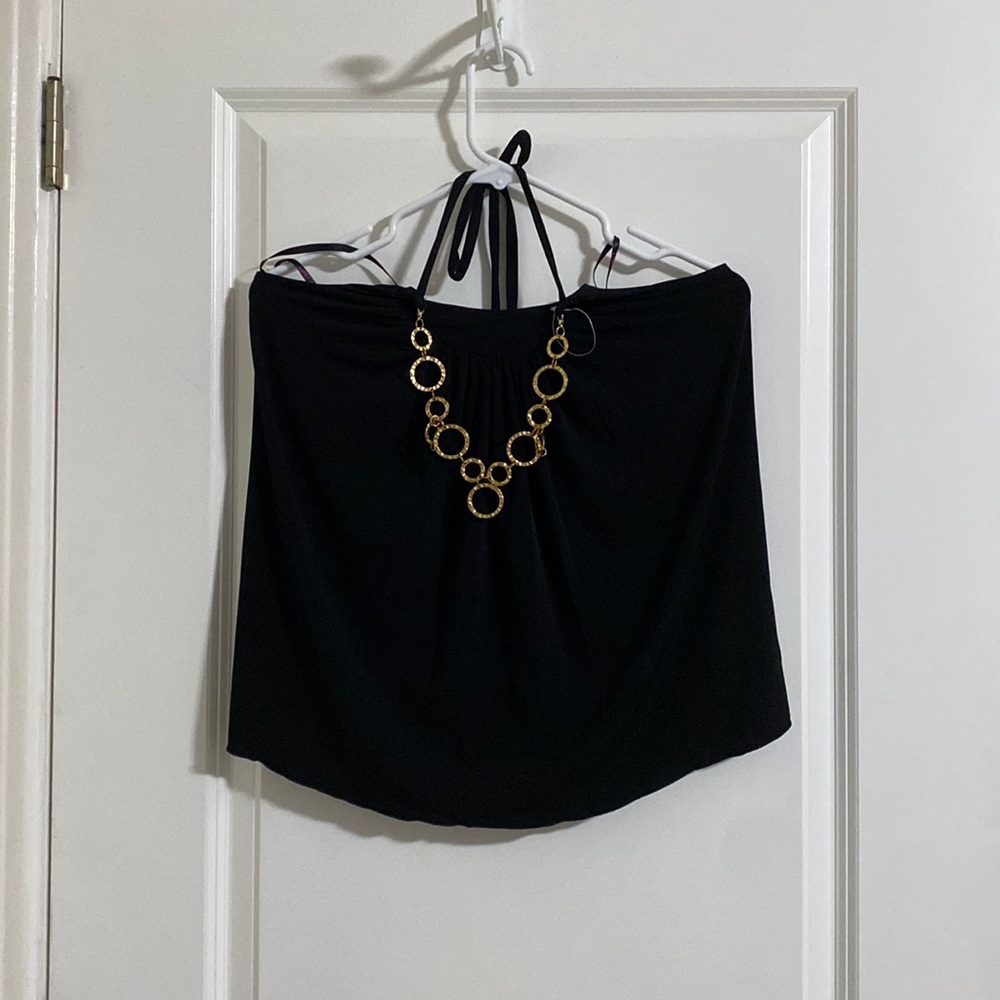 Candies black halter top size M NWT